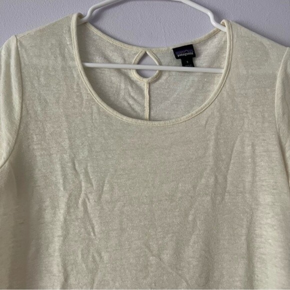 🍉 Patagonia Mount Airy Scoop Tee Linen Small - Picture 2 of 12
